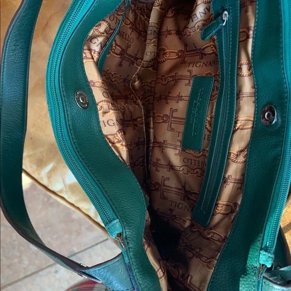 NWT Tignanello Suede Zip Slouch shoulder handbag - Picture 9 of 13